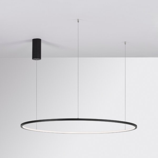 Černé kovové závěsné LED světlo Nova Luce Tarquin 100 cm