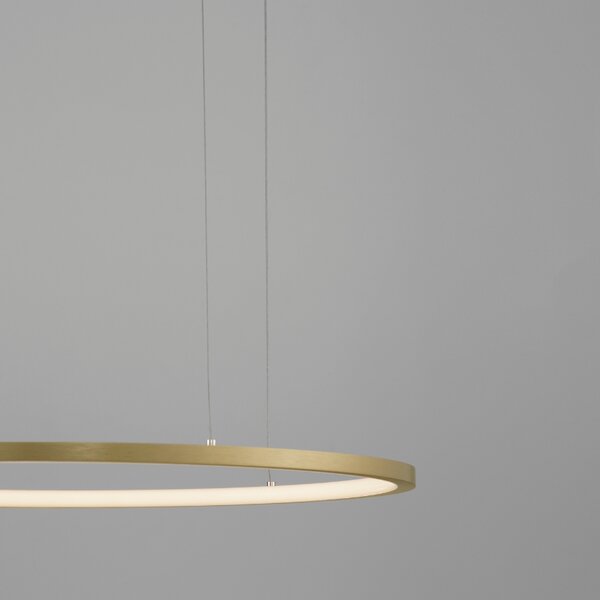 Zlaté kovové závěsné LED světlo Nova Luce Tarquin 60 cm