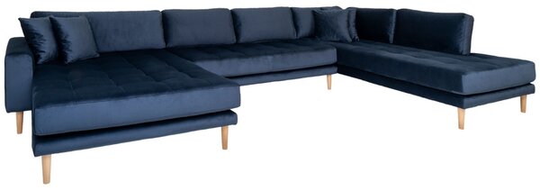 -25 % Dny MOMENTI– Nordic Living Sametová rohová pohovka Limo 370 x 220 cm, pravá