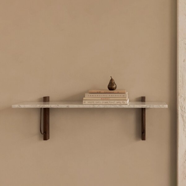 Audo CPH Bílá mramorová nástěnná police AUDO CORBEL 100 x 45 cm