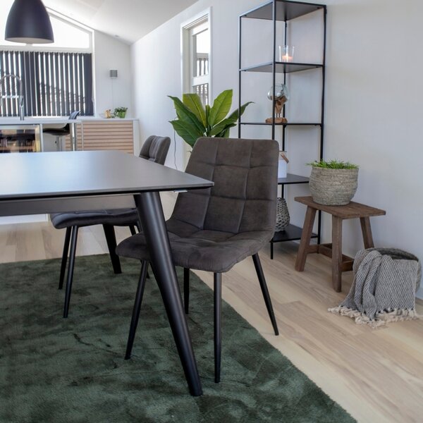 Nordic Living Šedá látková jídelní židle Nellie