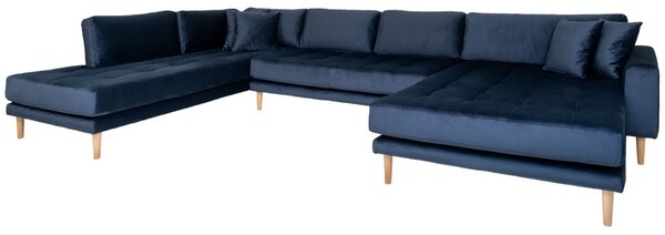 -25 % Dny MOMENTI– Nordic Living Sametová rohová pohovka Limo 370 x 220 cm, levá