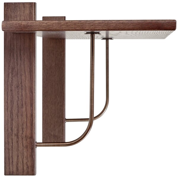 Audo CPH Hnědá dubová nástěnná police AUDO CORBEL 100 x 45 cm