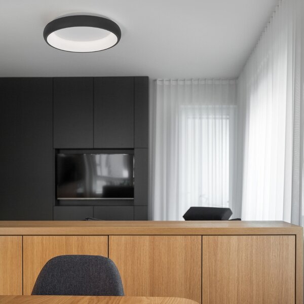 -25 % Dny MOMENTI– Černé kovové stropní LED světlo Nova Luce Albi 41 cm