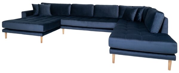 -25 % Dny MOMENTI– Nordic Living Sametová rohová pohovka Limo 370 x 220 cm, pravá