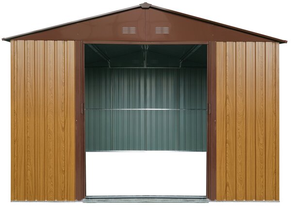 Zahradní domek BestBerg ZDB-9D / 9 m² / 279 x 324 x 211 cm / dekor dřevo/hnědá