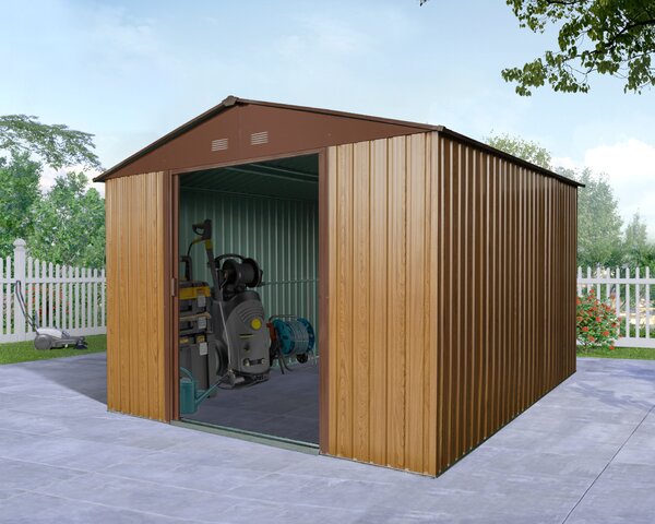 Zahradní domek BestBerg ZDB-9D / 9 m² / 279 x 324 x 211 cm / dekor dřevo/hnědá