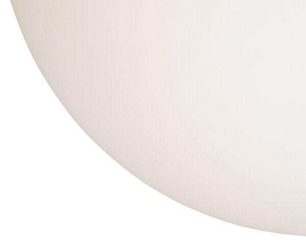 Chytré skandinávské závěsné svítidlo stříbrné s opálovým sklem 50 cm vč. WiFi A60 - Ball 50