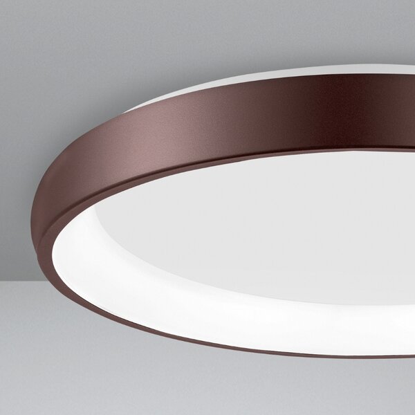 Hnědé kovové stropní LED světlo Nova Luce Albi 61 cm