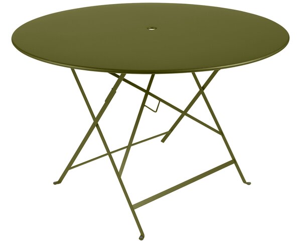 Zelený kovový skládací stůl Fermob Bistro 117 cm - odstín pesto