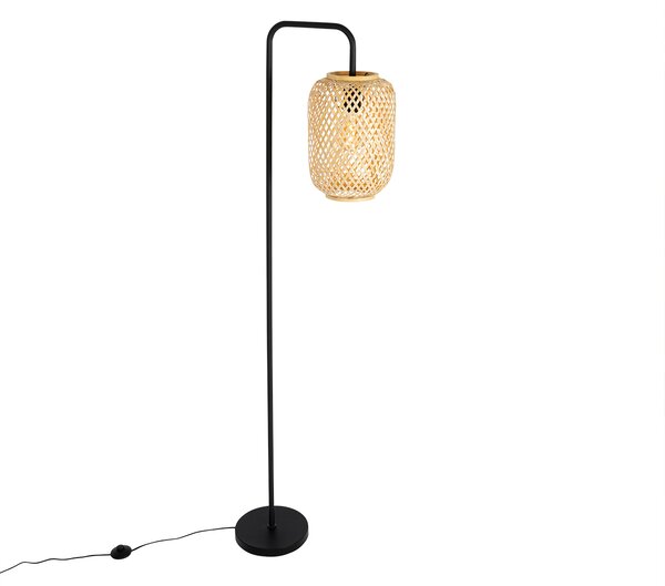 Chytrá stojací lampa bambusová vč. WiFi ST64 - Yvonne