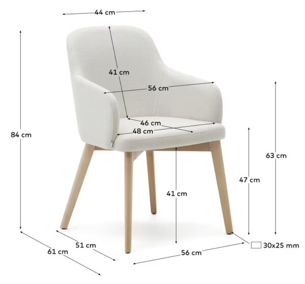 Béžová čalouněná jídelní židle Kave Home Nelida