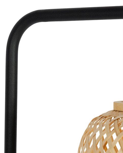 Chytrá stojací lampa bambusová vč. WiFi ST64 - Yvonne