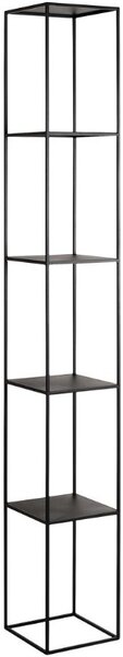 Nordic Design Černý kovový regál Moreno 230 cm