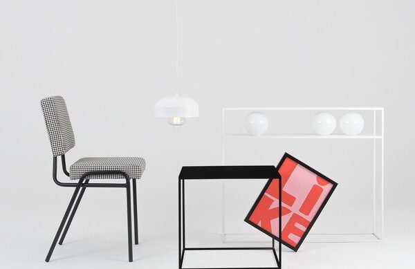 Nordic Design Černý kovový konferenční stolek Moreno 50 x 50 cm