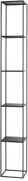 Nordic Design Černý kovový regál Moreno 230 cm