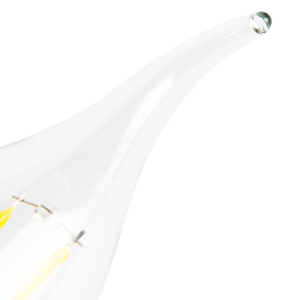 Sada 5 stmívatelných LED filamentových žárovek s efektem svíčky E14 250lm 2700K