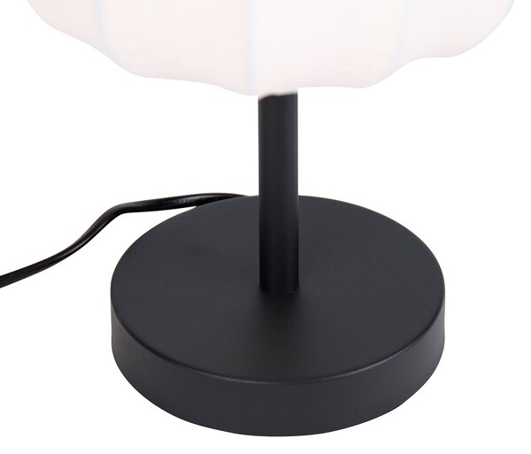 Japandi stolní lampa černá s bílou - Madleine
