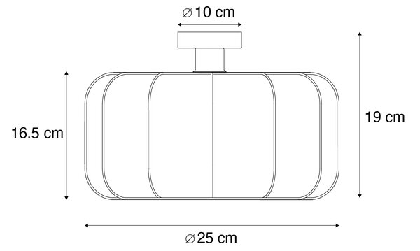 Japandi stropní svítidlo bílé 25 cm - Madleine