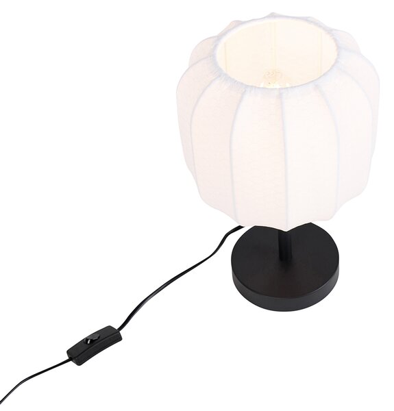 Japandi stolní lampa černá s bílou - Madleine