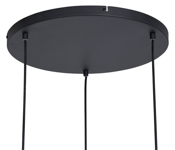 Designové závěsné svítidlo černé kulaté 3-světlo - Indu