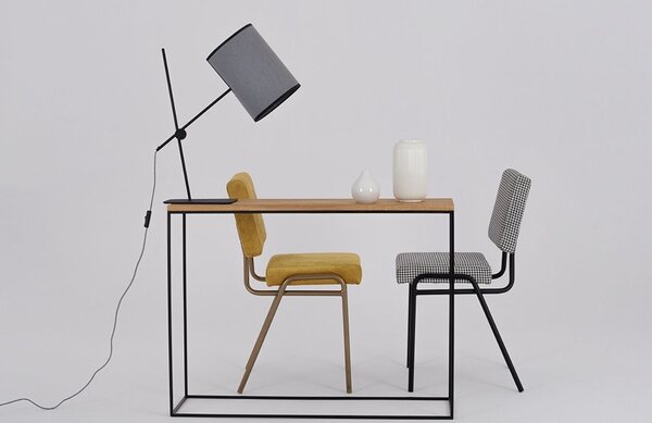 Nordic Design Dubový toaletní stolek Moreno 100 x 35 cm s černou podnoží