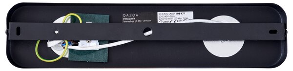 Zaoblené stropní bodové svítidlo černé GU10 35mm 2-světla otočné a naklápěcí - Kate