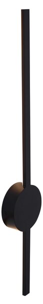 Moderní nástěnné svítidlo černé 60 cm vč. LED - Clockwise