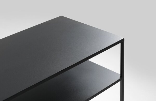 Nordic Design Černý kovový toaletní stolek Moreno II. 100 x 35 cm