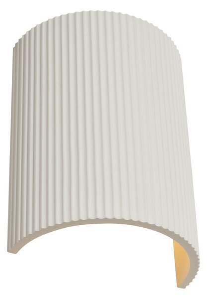 Skandinávská nástěnná lampa béžová oválná - Plaster