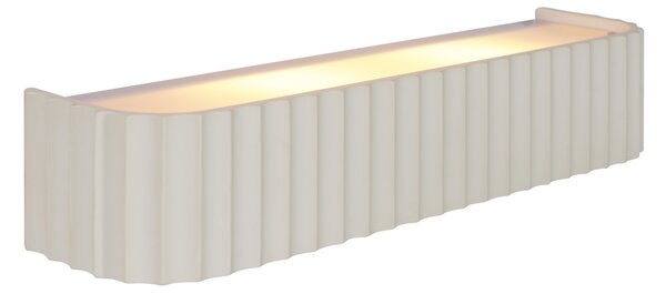 Skandinávská nástěnná lampa béžová obdélníková 2-světla - Plaster