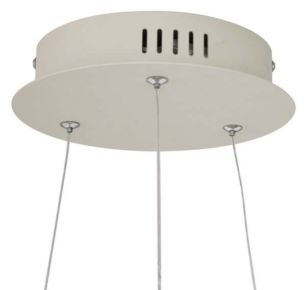 Designové závěsné svítidlo béžové 60cm včetně LED 3-stupňové stmívatelné - Girello