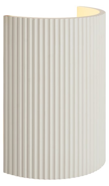 Skandinávská nástěnná lampa béžová oválná - Plaster