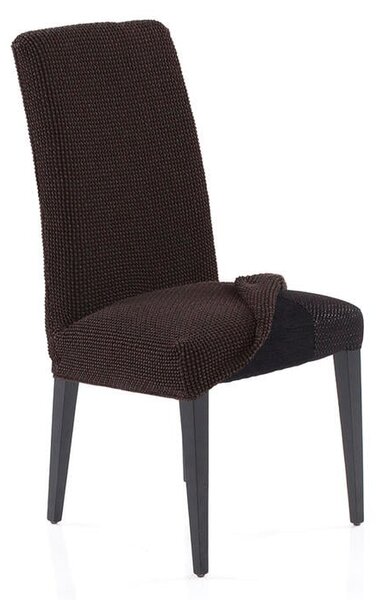 Super strečové potahy NIAGARA čokoládová židle s opěradlem 2 ks (40 x 40 x 55 cm)