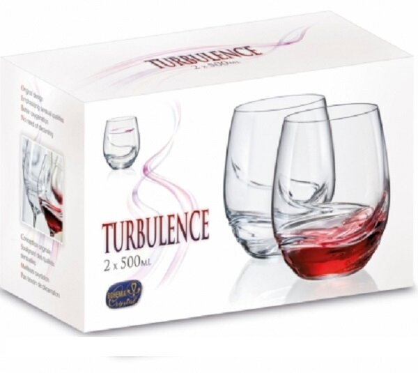 Crystalex Sklenice TURBULENCE 500 ml, 2 ks