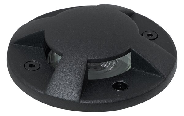 Sada 6 moderních zemních bodových světel černá GU10 50mm 4-světelný efekt IP65 - Cellar