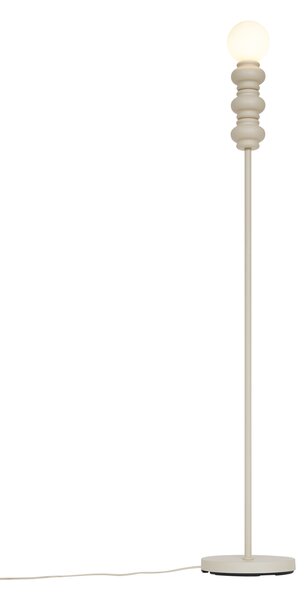 Retro stojací lampa béžová s matným sklem - Fedde