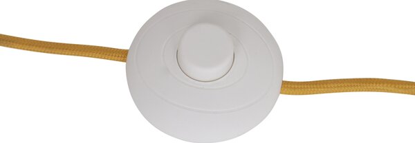 Retro stojací lampa hořčičně žlutá s matným sklem - Fedde