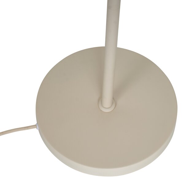 Retro stojací lampa béžová s matným sklem - Fedde
