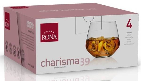 Rona sklenice na whisky Charisma 390 ml 4 ks