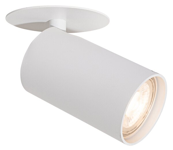 Sada 6 moderních zapuštěných bodových svítidel bílá GU10 50mm - Chels