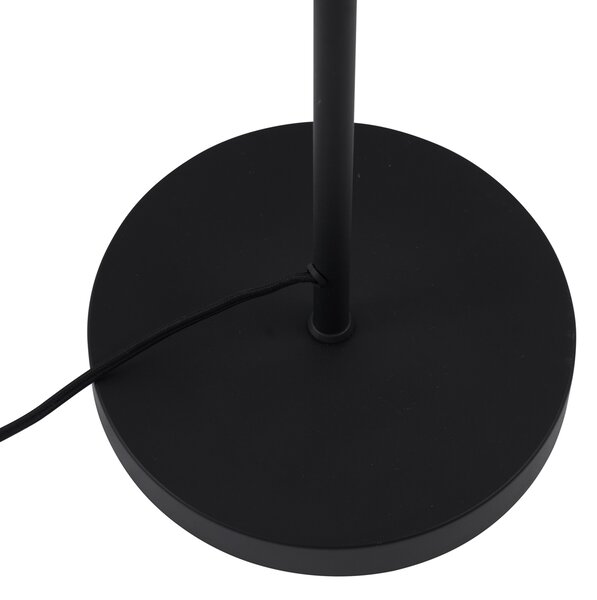 Retro stojací lampa černá s bronzovým sklem - Bizle