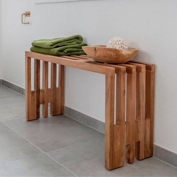 Nordic Living Teaková zahradní lavice Benta 90 cm