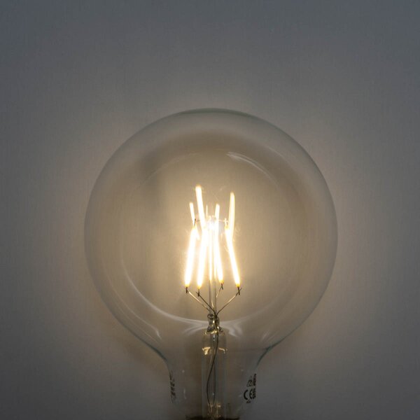Sada 5 ks LED žárovka E27 s třemi stupni stmívání, spirálovým vláknem G125, 4 W, 450 lm, 3000 K