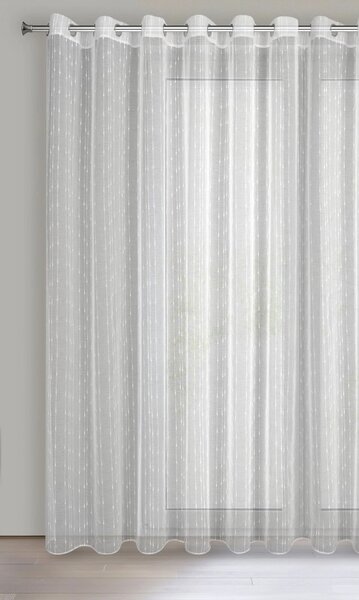 ZÁCLONA NA KROUŽCÍCH BECKY 350X250 CM BÍLÁ
