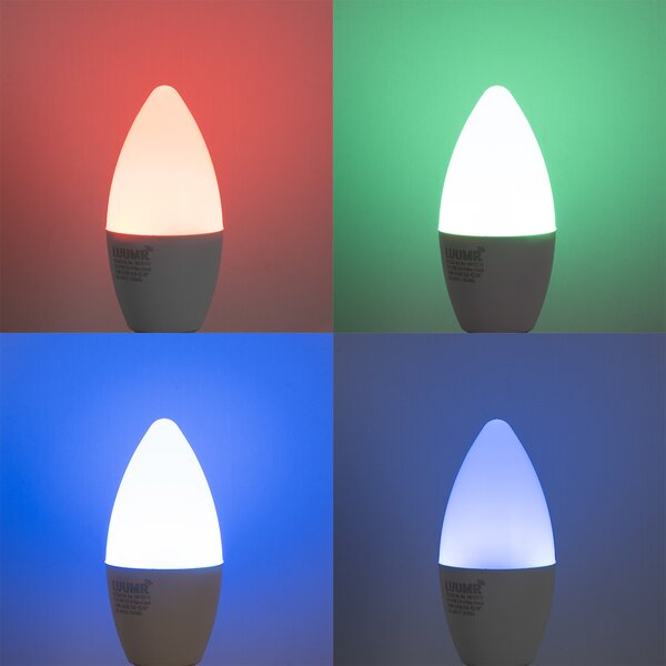 Stmívatelná LED žárovka E14 C37 Opal 4,9 W 470 lm 2700–6500 K