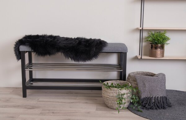 Nordic Living Černá ovčí ekokůže Lenny