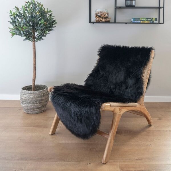Nordic Living Černá ovčí ekokůže Lenny II