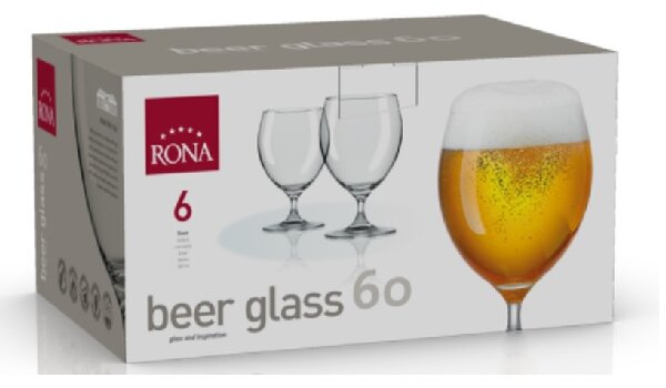 Rona Sklenice na pivo UNIVERSAL 600 ml, 6 ks