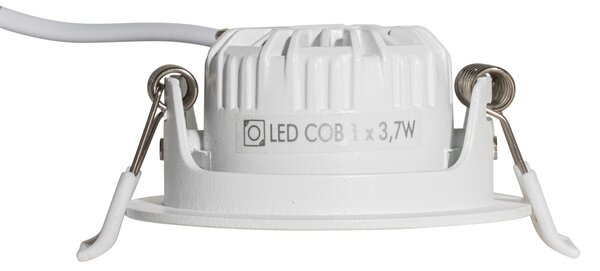 Sada 6 zapuštěných bodových svítidel bílá naklápěcí 6,5 cm vč. LED IP54 Ultra Slim - Pupil